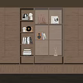 Middle Style Bookcase 3d model