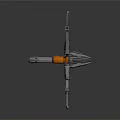 Sci Fi Mechanical Weapon With Black Metal Structure And Multi Barrel Design