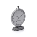 CODDIN Silver Mantel Clock With Classic Round Dial And Sturdy Base