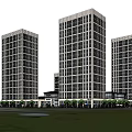 Modern Office Building Jinan Heyue Square 3d model