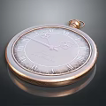 Vintage Brass Pocket Watch With Roman Numeral Dial And Shiny Case