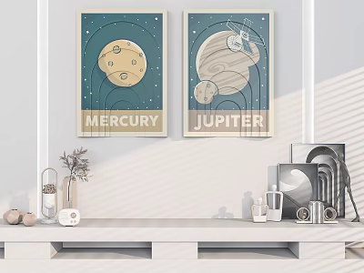 Modern Decorative Painting Home Decorative Painting Mei Chen Pendant 3d model