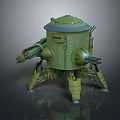 modern turret turntable sci-fi tower defense game tower defense 3d model