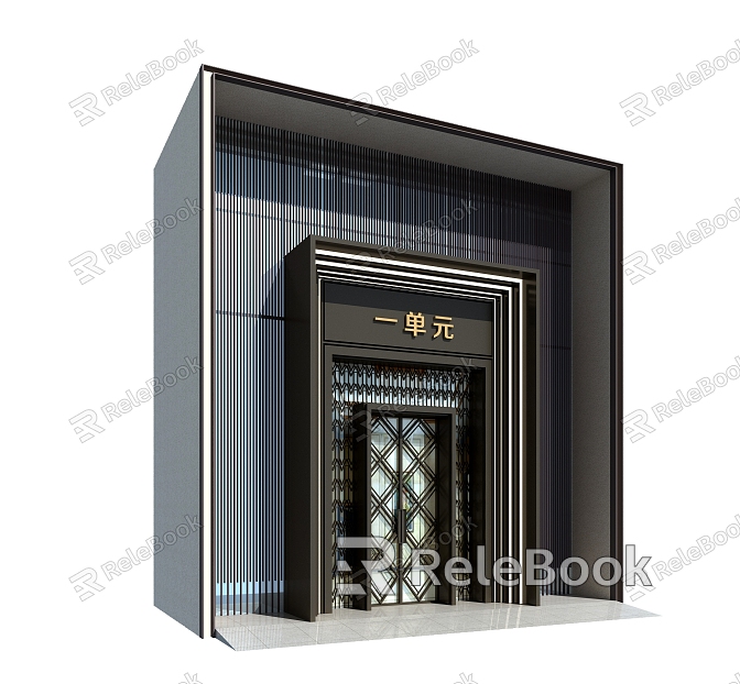 Residential Entrance Door Entrance Hall Gate model