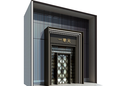 Residential Entrance Door Entrance Hall Gate model