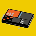 Creative Design Magazine Cover With Orange And Black Color Blocks And Sectional Layout