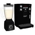 Modern Black Kitchen Appliances Blender and Coffee Machine for Home Kitchen Use