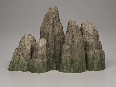 Natural Stone Garden Ornament with Rock Texture for Outdoor Landscape Decoration 3d model