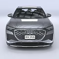 Gray Audi SUV With Modern Sleek Exterior LED Headlights And Alloy Wheels Design