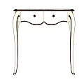 Light Colored Entryway Console Table With Two Drawers Smooth Tabletop And Elegant Legs