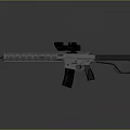 Modern Tactical Rifle With Optic Scope Rail System And Ergonomic Grip