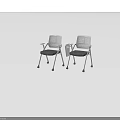 Modern Office Chairs With Mesh Backrest Gray Seat Cushion And Armrests On Wheels