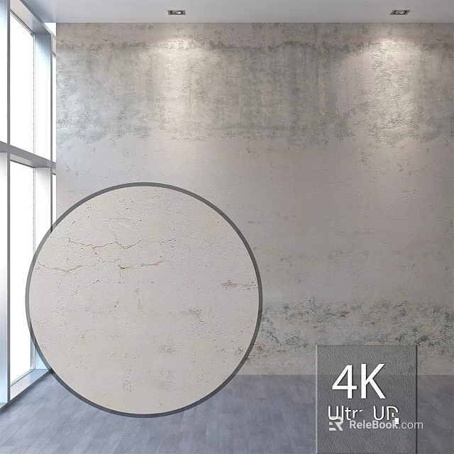Round Decorative Object In 4K With Textured Wall And Large Window 3d model 