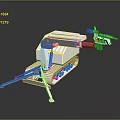 laser tower turret turntable sci-fi tower defense game tower defense sci-fi turret game turret game turret 3d model