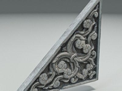 carved stone model