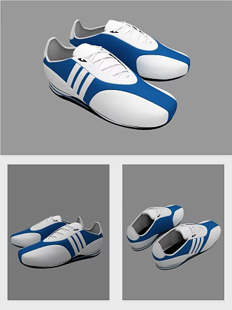 Modern shoes clothing shoes and hats 3d model