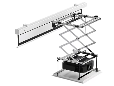 Sturdy Adjustable Projector Lift Mechanism With Scissor Structure For Projection Screen 3d model