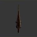 Dinosaur Model With Brown And White Stripes In Standing Position Showing Realistic Details