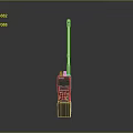 Tactical Handheld Weapon With Long Antenna Brown Body Keypad And Display Screen