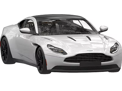White Sports Car With Sleek Body Black Roof And Stylish Front Design 3d model