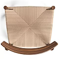 Modern Dining Chair With Sturdy Wooden Frame And Comfortable Woven Seat Design