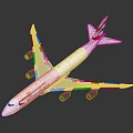 British Airways Airplane With White Fuselage Red Blue Tail And Four Engines