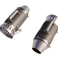 Stainless Steel Industrial Equipment With Cylindrical Structure Perforated Surface And Metal Handles