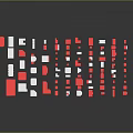 3D Urban Building Models Showcasing White Red Structures Different Heights Irregular Layout