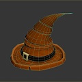 Hat witches hat realistic 3d model