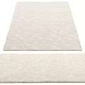 Soft Beige Square Carpet Fluffy Texture for Living Room Bedroom Home Decor