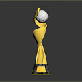 Golden Contemporary Floor Lamp With Spherical Top And Sturdy Base