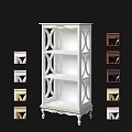 Elegant White Cabinet Shelf With Multiple Shelves And Color Options For Home Decor