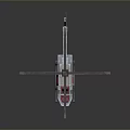 Detailed 3D Helicopter Model Featuring Rotors and Fuselage Structure