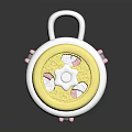 Stunning Dumbbell Shaped Jewelry Pendant With Pink Gold Silver Accents And Sparkling Diamond Details