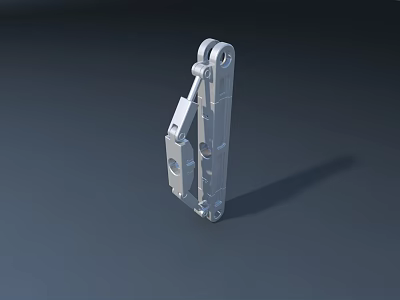 Durable Industrial Equipment Metal Component With Mechanical Joints And Assembly Holes 3d model