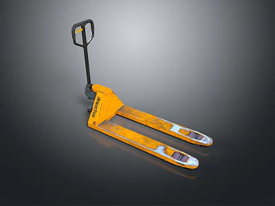 Yale Yellow Manual Pallet Truck With Forks And Handle For Warehouse Material Handling 3d model