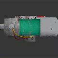Retro Vintage Headphone Speaker With Green Silver Design Red Button And Digital