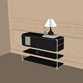 Modern Side Cabinet Entrance Cabinet Table Lamp Sideboard 3d model