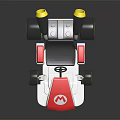 Electric Toy Car with Red White Blue Mario M Logo Design