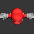 Super Mario Figurine With Red Hat M Logo Red Shirt White Overalls And Outstretched Arms