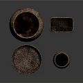 Woven Household Items Set Including Storage Baskets Containers And Tray