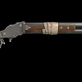 Vintage Lever Action Rifle Featuring Detailed Wooden Stock And Metal Barrel