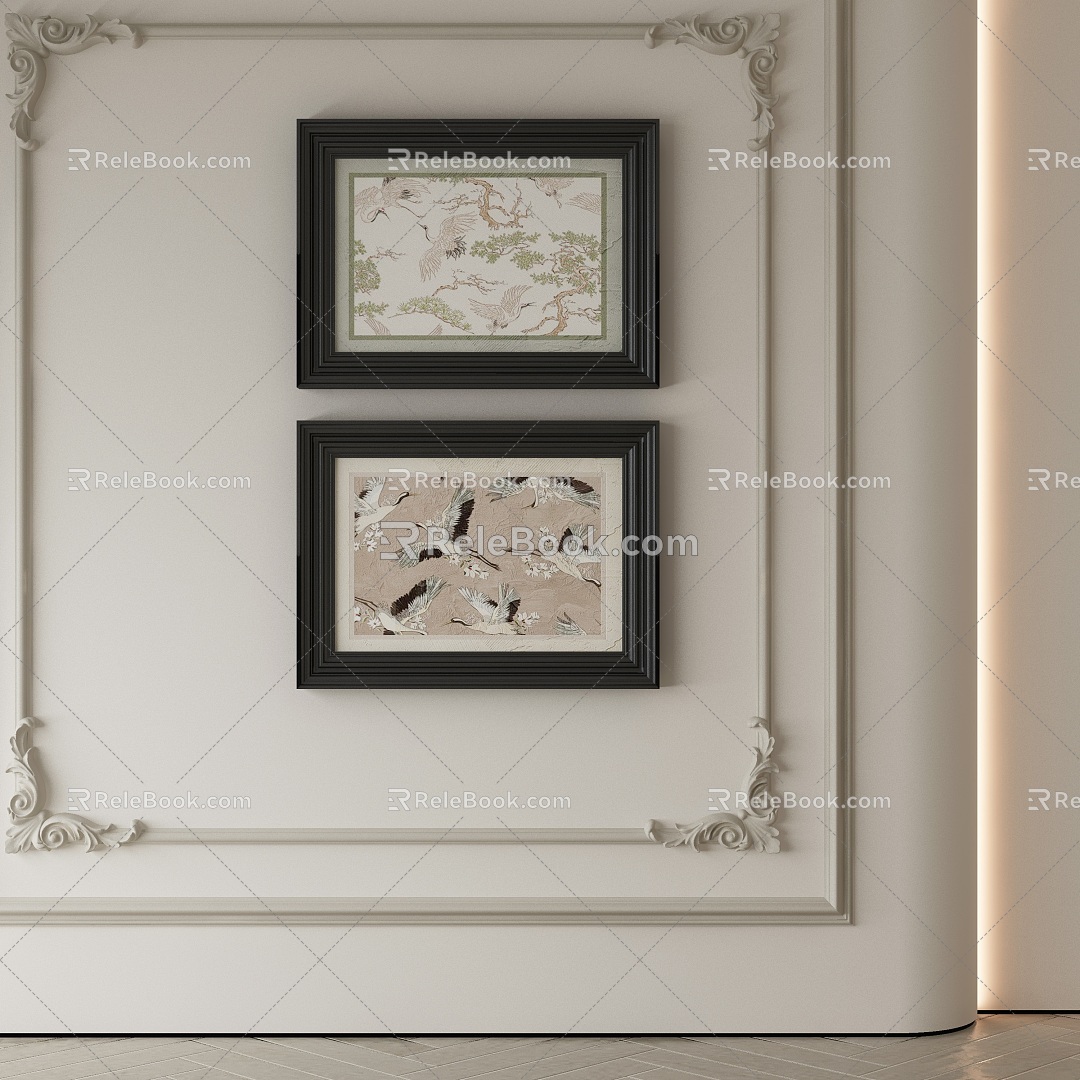 American decorative painting 3d model