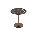 Elegant Modern Side Table With Marble Top And Gold Metal Leg Design 3d model