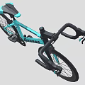 Boleneg Blue Road Bicycle Featuring Black Handlebars Blue Seat And Black Wheels