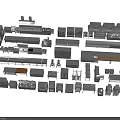 Modern Kitchen Appliances Collection with Various Stainless Steel Designs and Equipment Types