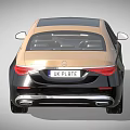 Black And Gold Luxury Sedan With Front Grille And UK License Plate