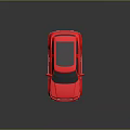 Red Modern SUV With Sleek Exterior Design Black Roof And Silver Wheels
