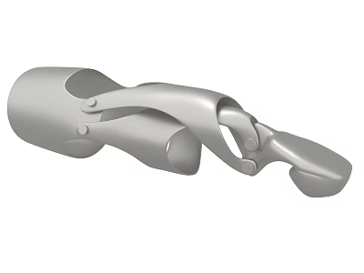 Sleek Metallic Mechanical Finger Component Design 3d model