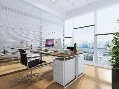 modern public office area office 3d model